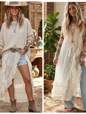 Promesa Cream Slit Lace Slip Layering Adjustable Straps